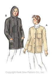 3009 KS STRT UNLINED JACKET, HOOD OR NOT PATTERN XS=XL